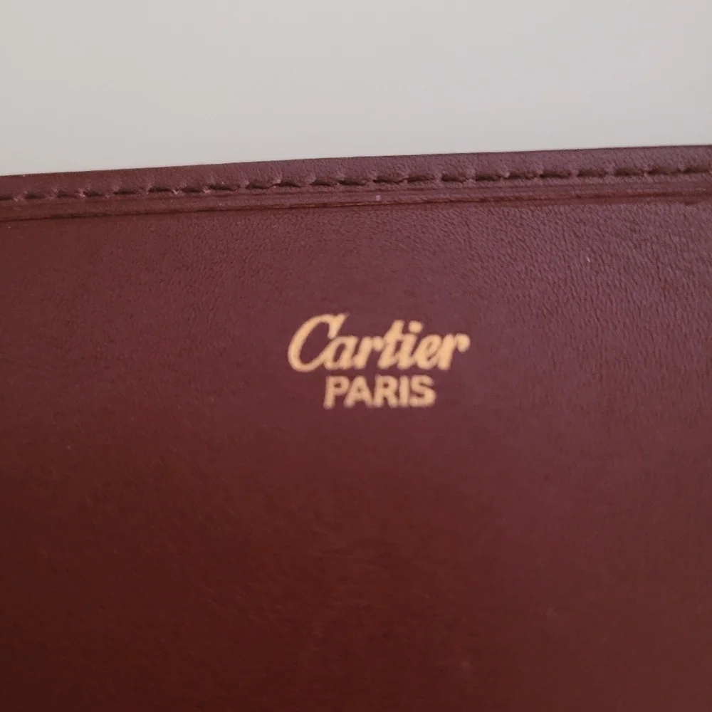 Vintage Cartier Bordeaux Organizer Clutch Bag